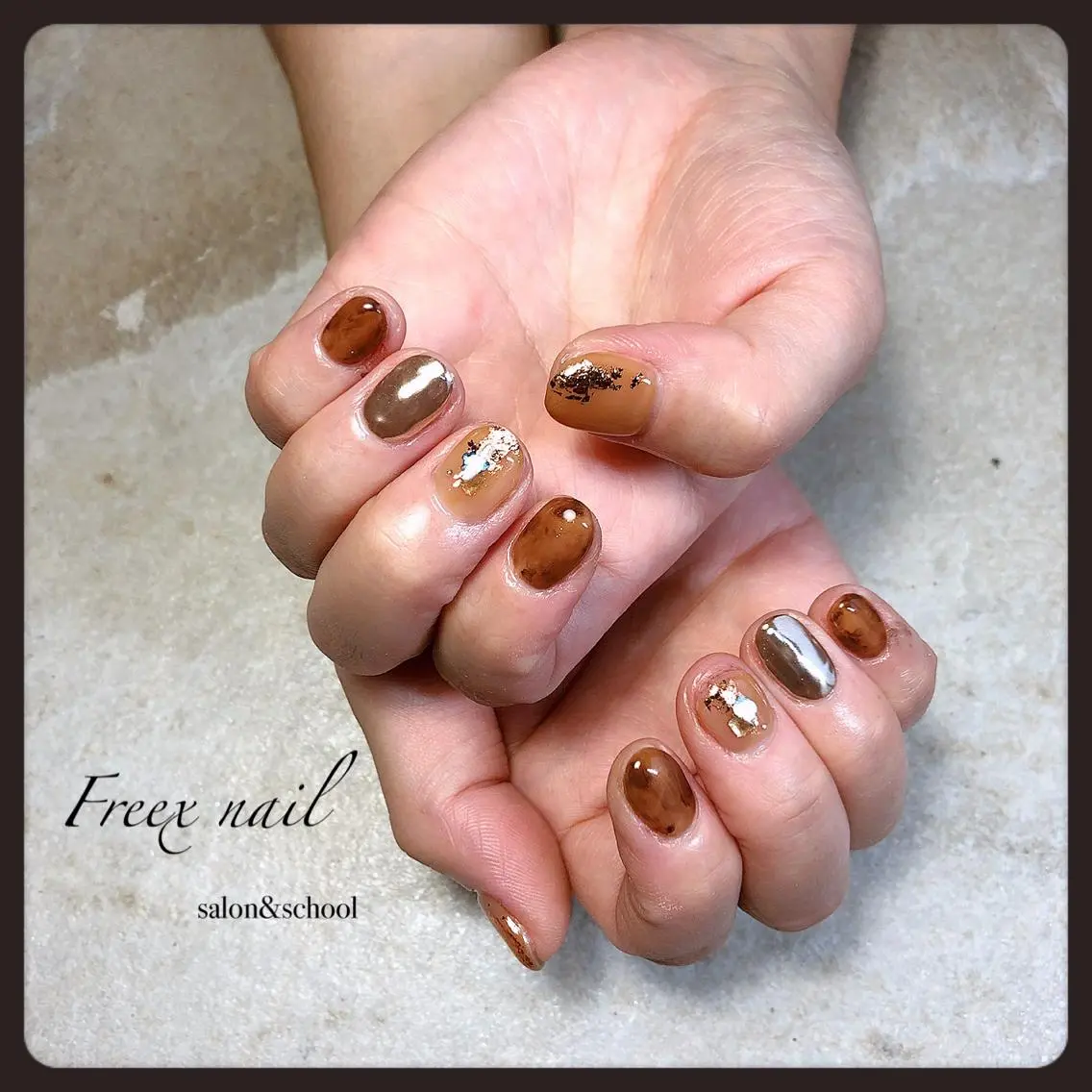 ネイル べっ甲ネイル freex nail /ニュアンス/個性派のネイルデザイン