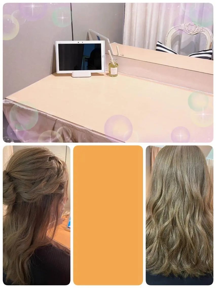ヘアーセット【ハーフセット】+アイブロウwaxスタイリング付きの写真
