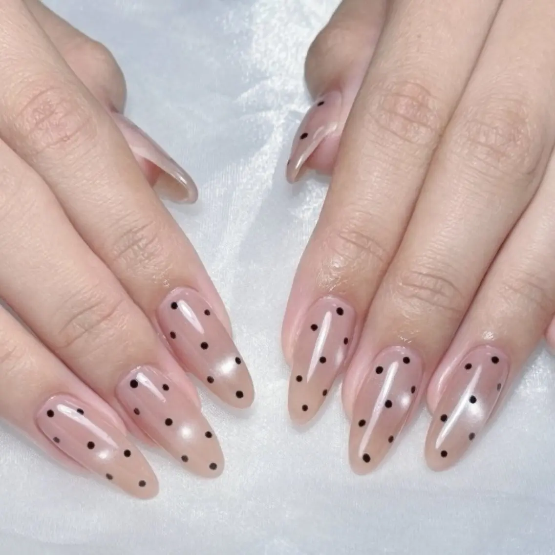 ロング 韓国風ヘア ハンドネイル navi nail ayaneのネイルデザイン