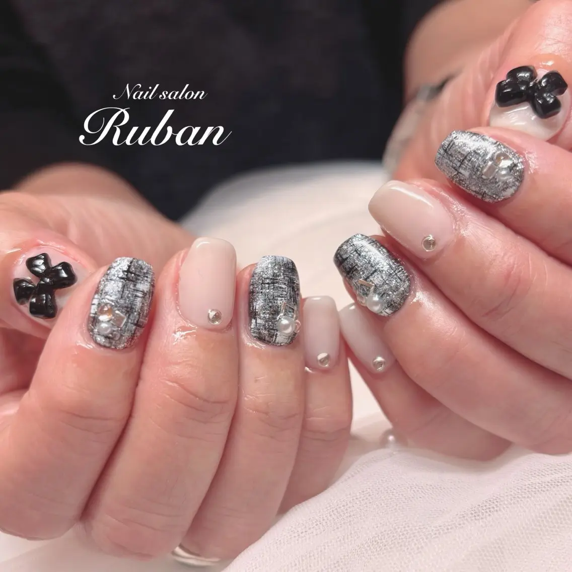 ネイル ツイードネイル Nail salon Rubanのネイルデザイン