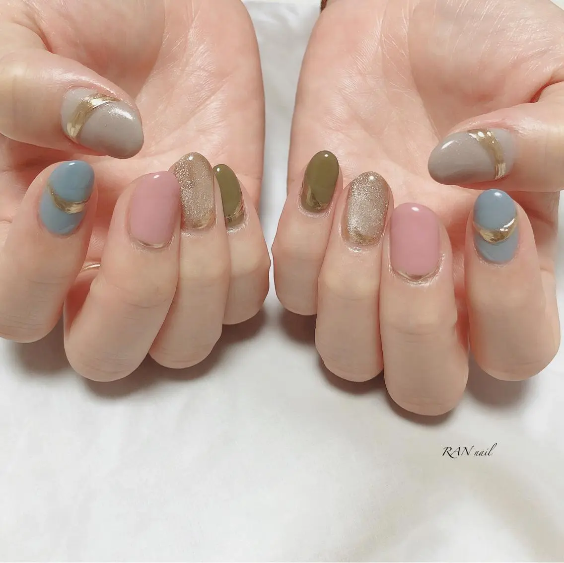 ネイル フレンチネイル ジェルネイル マットネイル ミラーネイル オフィスネイル RAN nailのネイルデザイン