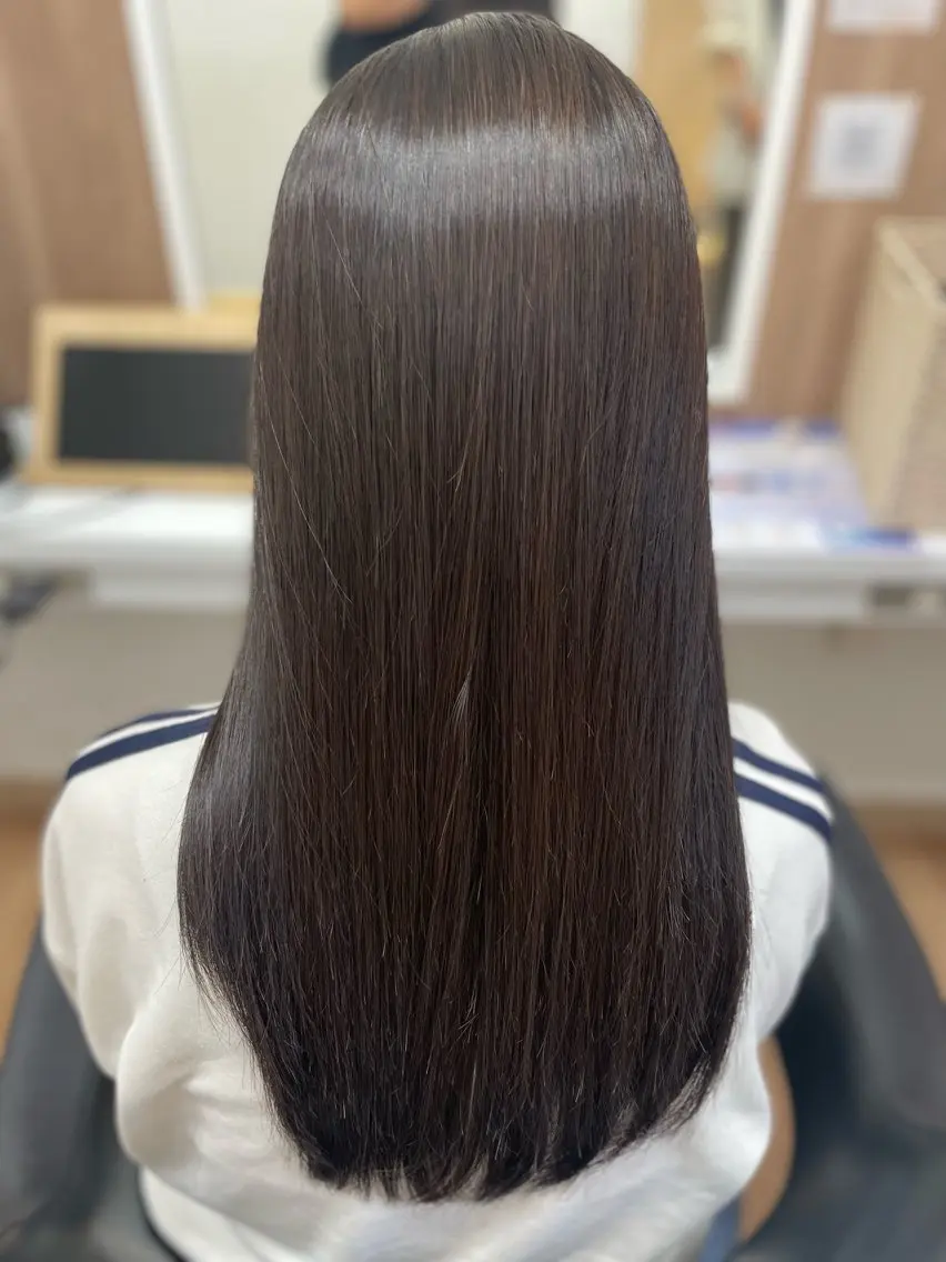 ロング パーマ 縮毛矯正 葭葉 久美子のヘアスタイル