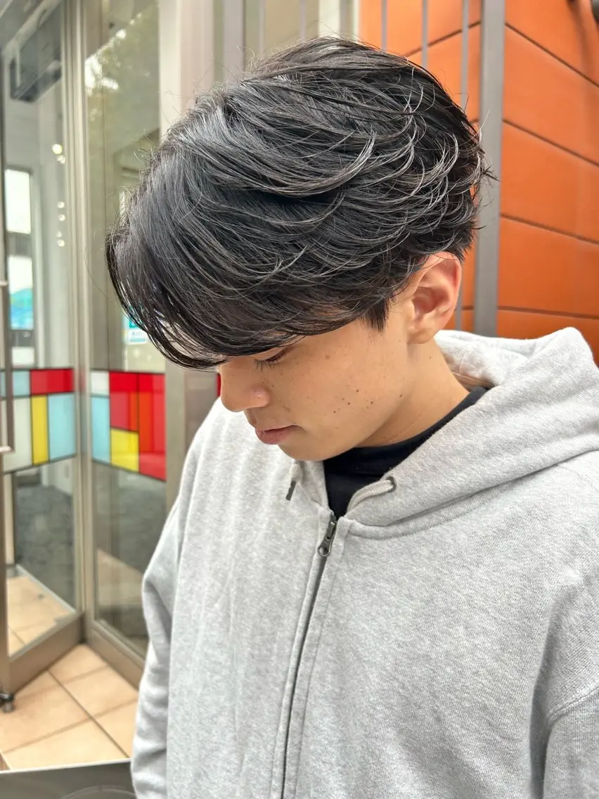 メンズカット+🇰🇷韓国カルマパーマの写真