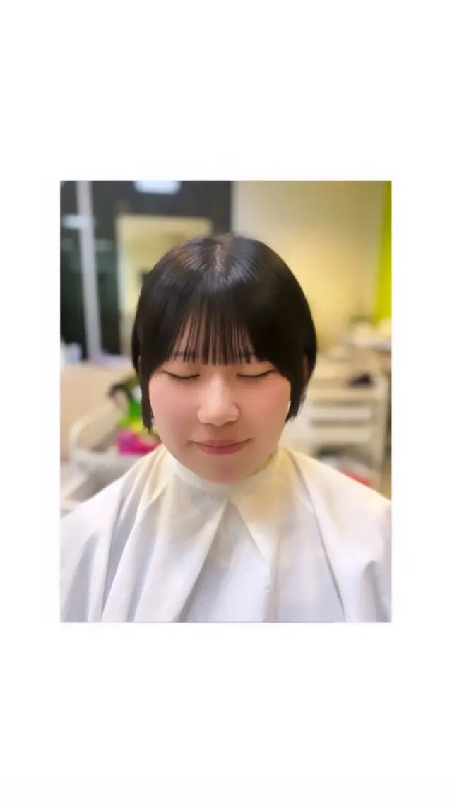 前髪縮毛矯正ストレート➕前髪カットの写真