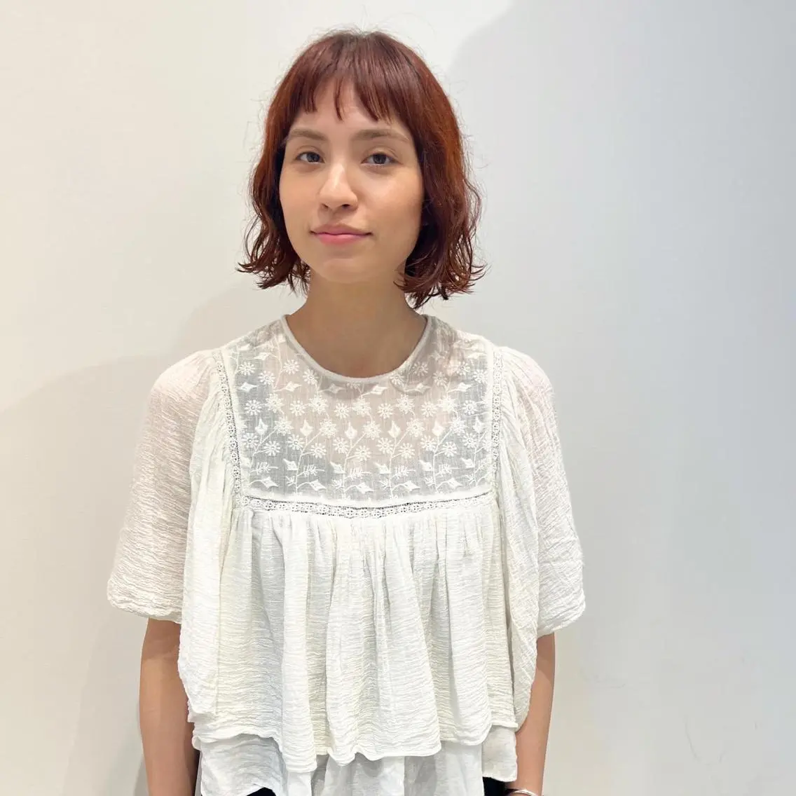 ミディアム カラー パーマ カット ヘアカラー トリートメント ショート/ボブ ⌒shioriのヘアスタイル