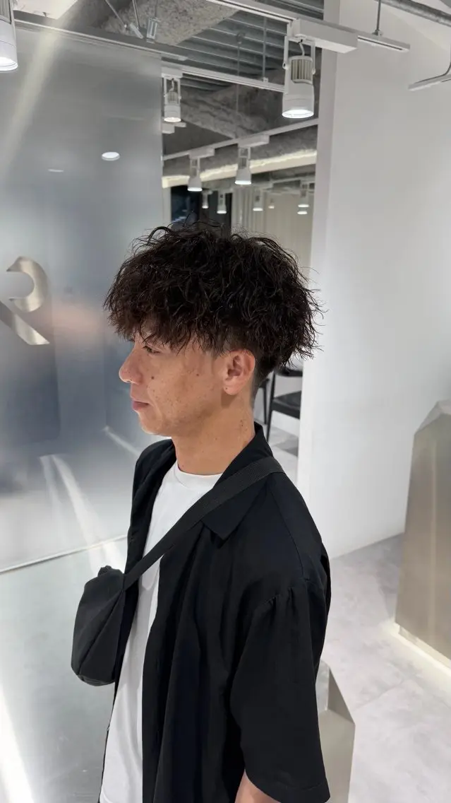 パーマ メンズ カット パーマ 土屋 嘉慧のヘアスタイル