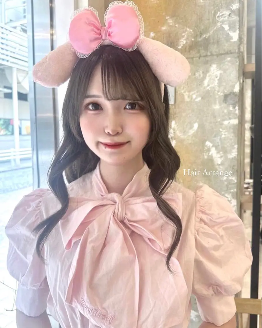 ロング ヘアアレンジ ヨシンモリ 韓国風ヘア nanami ￤髪質改善￤ブリーチのヘアスタイル