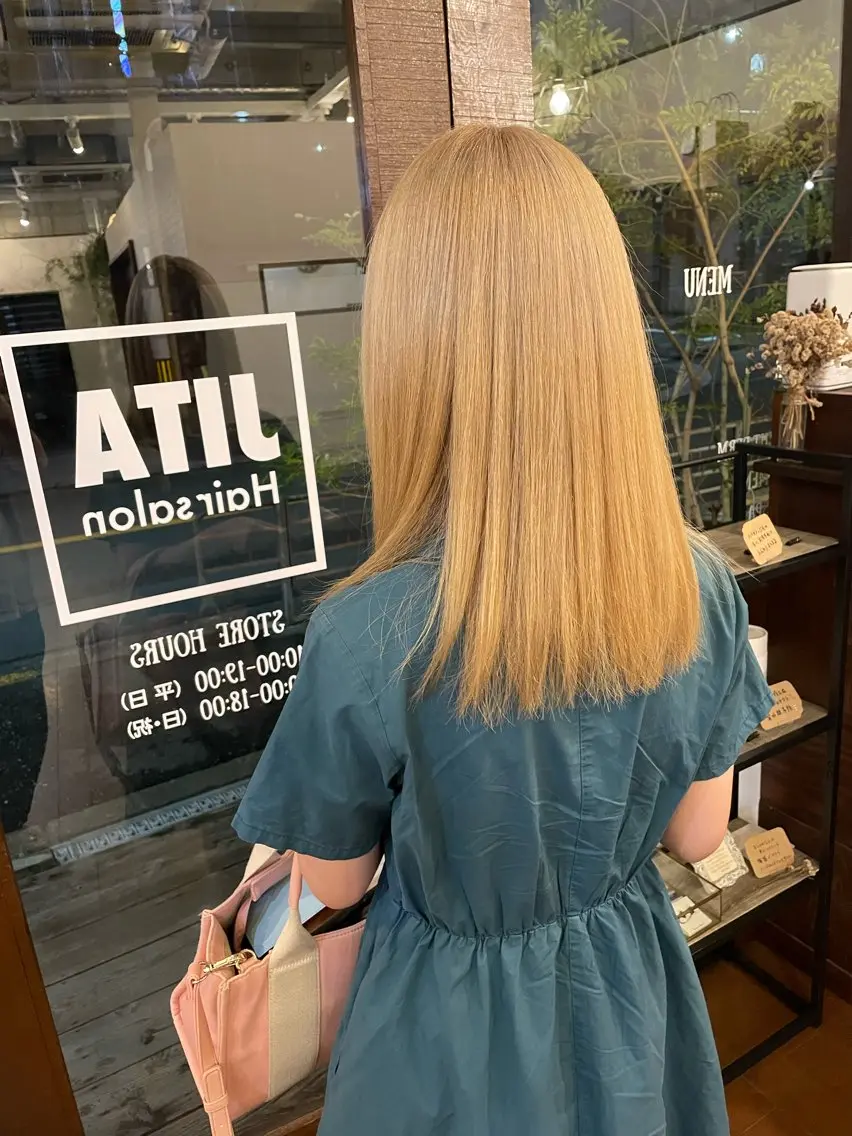 カット+美髪艶ケアカラー+高濃度ケラチン5stepトリートメント(超音波アイロン付き)の写真