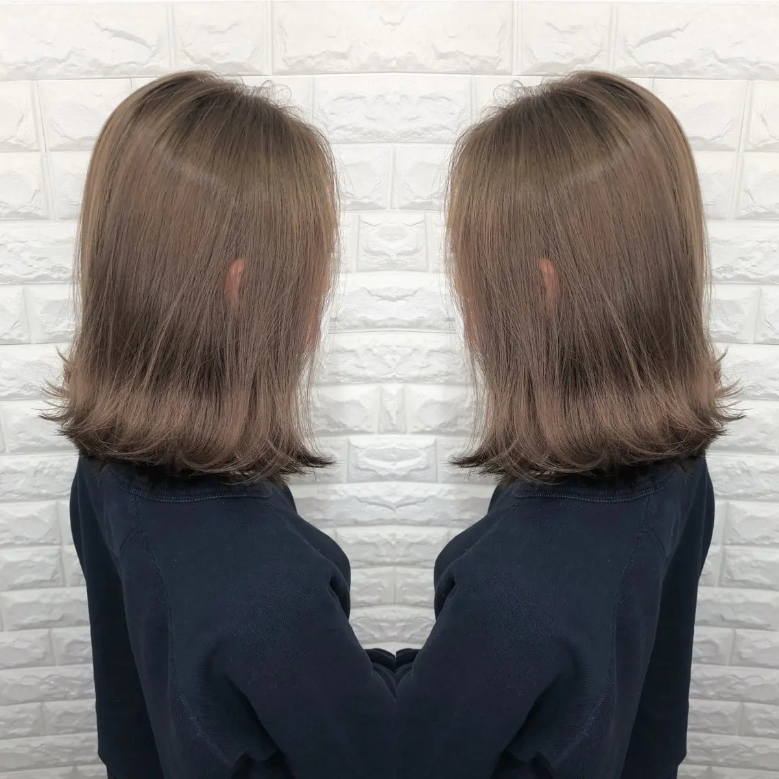 ショート ヘアカラー トリートメント バレイヤージュ ボブ🌈ナツヤのヘアスタイル