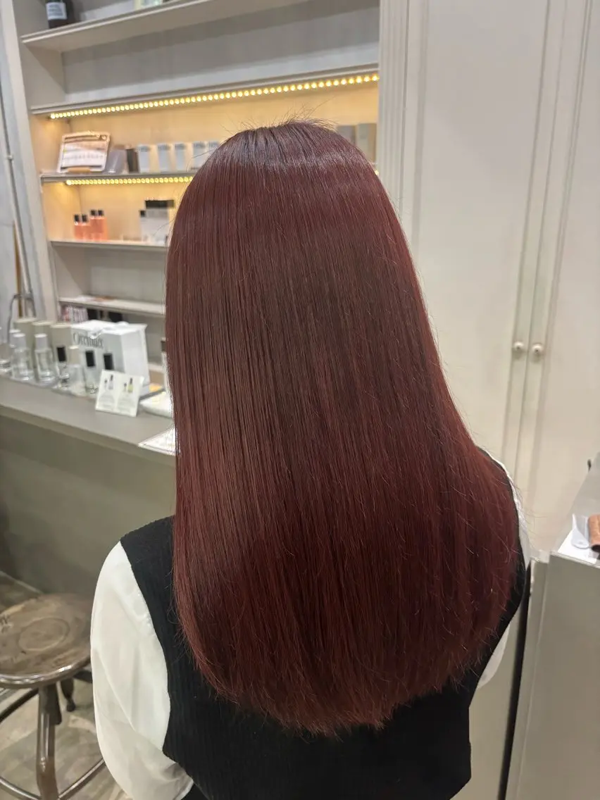 カラー 透明感カラー ここののヘアスタイル