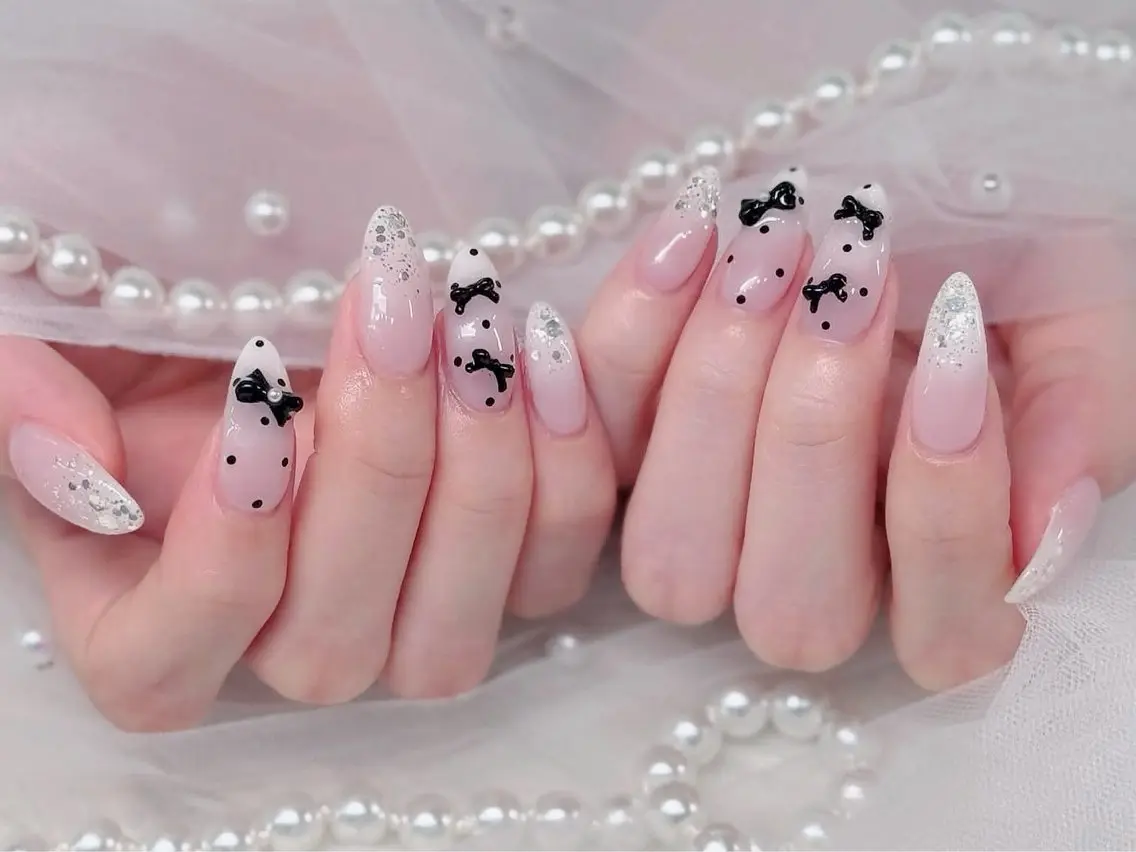 ネイル 長さ出し ジェルネイル 氷ネイル・うるうるネイル マグネットネイル 持ち込み Mi nailsのネイルデザイン