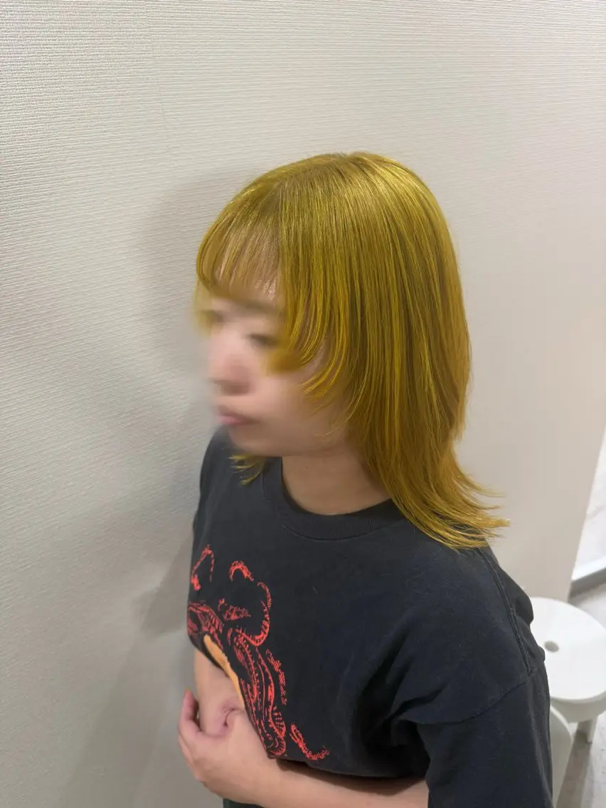 セミロング カラー カット ヘアカラー カ ズ サ ✴︎のヘアスタイル