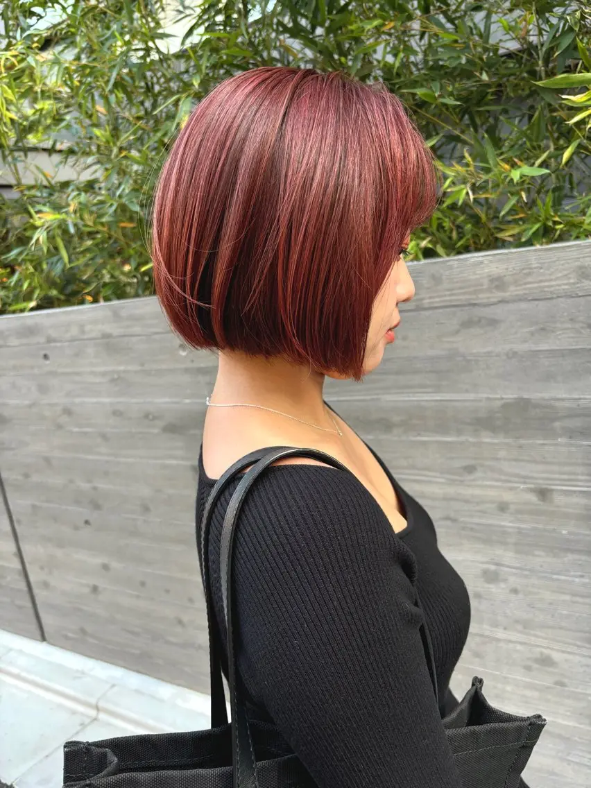 ショート カラー ショートボブ 透明感カラー ピンクカラー ボブ ショートヘア HIYOSHI　✂︎ 艶髪職人のヘアスタイル