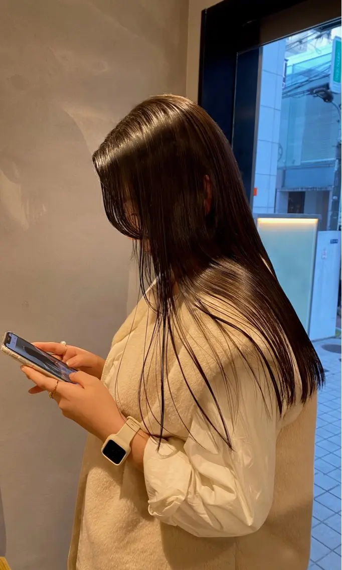 ロング カラー トリートメント ヘッドスパ 🌀パーマ　レイヤー ボブ/marinoのヘアスタイル
