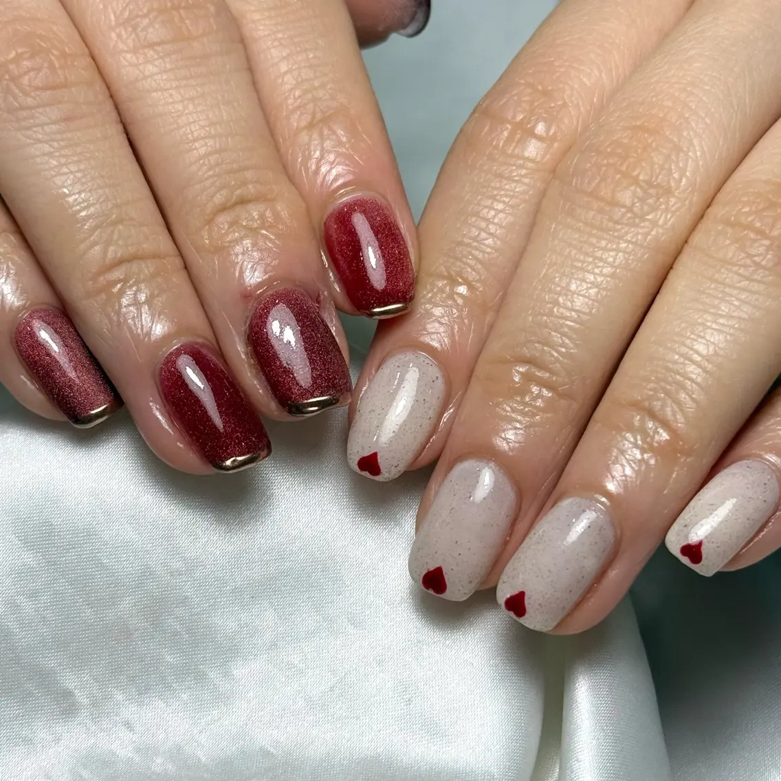 ネイル ジェルネイル マグネットネイル ミラーネイル Ray nail natsu🎀のネイルデザイン