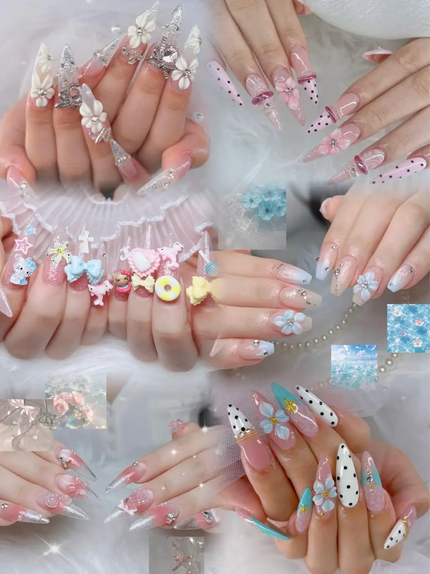 ネイル アートネイル オーロラネイル フレンチネイル ジェルネイル グラデーション ハンドネイル Sora nail 長さ出し専門店のネイルデザイン