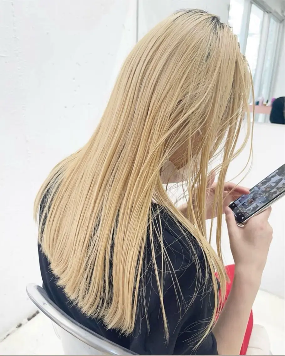 セミロング カラー ヘアアレンジ 🍯傷ませないカラー 髪質改善🍯彪雅のヘアスタイル