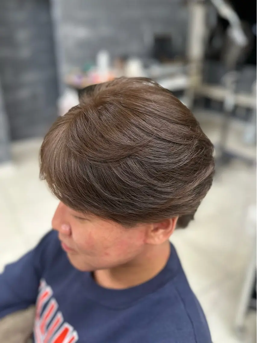 カラー メンズ ブラウンカラー その他 ⭐️佐藤壮也⭐️ 柔らかモテカラー🤎のヘアスタイル