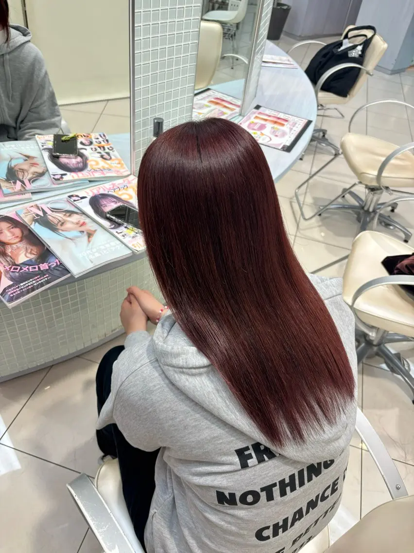 ロング カラー ピンクカラー 綺麗め/ トレンドヘア/みずはのヘアスタイル
