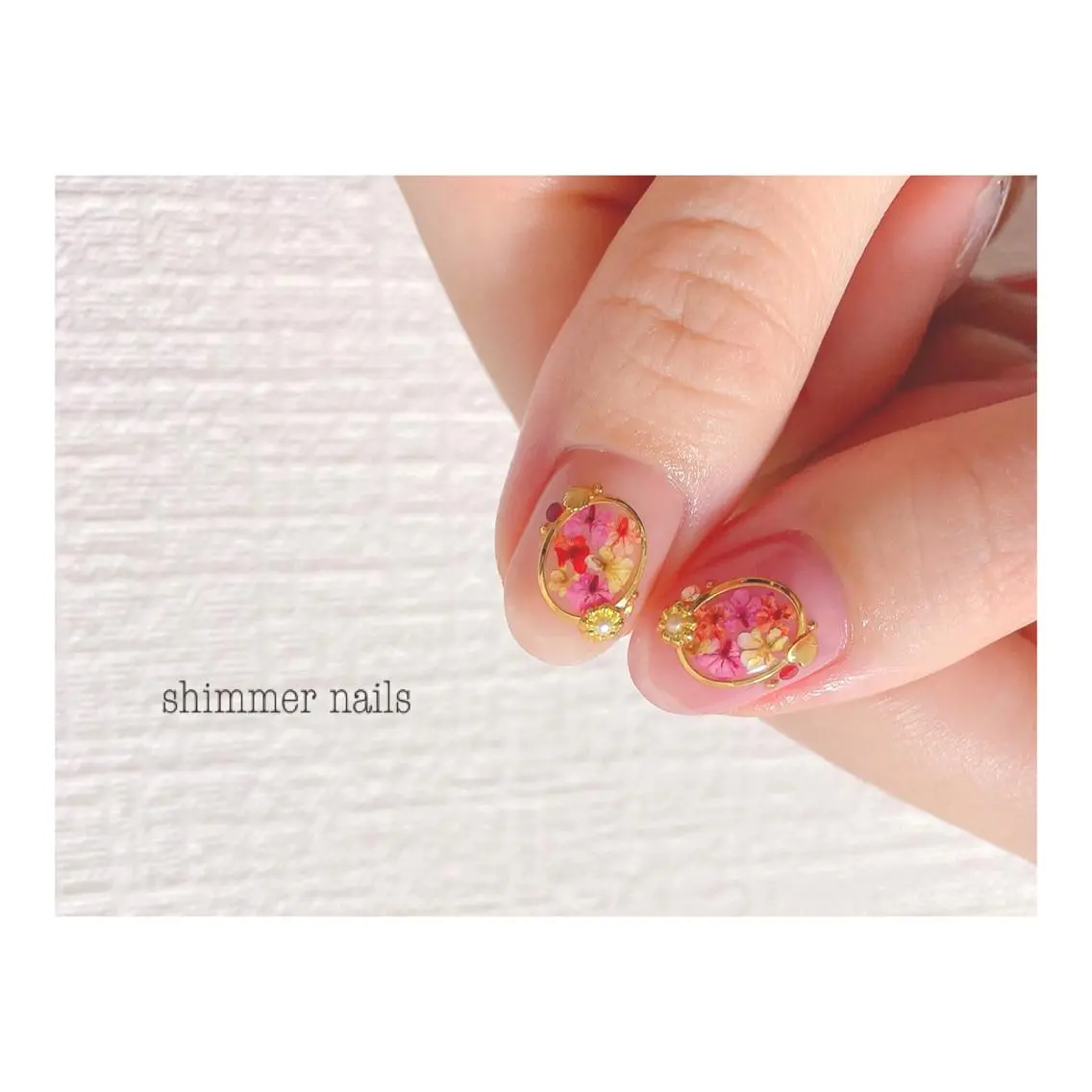 ネイル フラワーネイル shimmer nailsのネイルデザイン