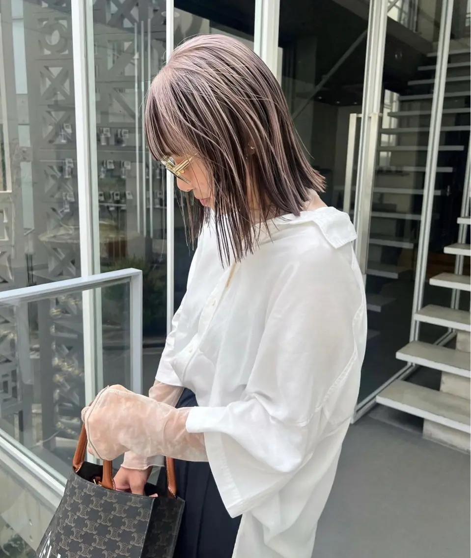 ミディアム ヘアカラー 🪷艶髪カラー🪷 Louwe三軒茶屋のヘアスタイル