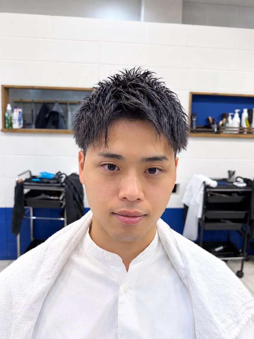 ショート ショートヘア 阿比留 信也のヘアスタイル