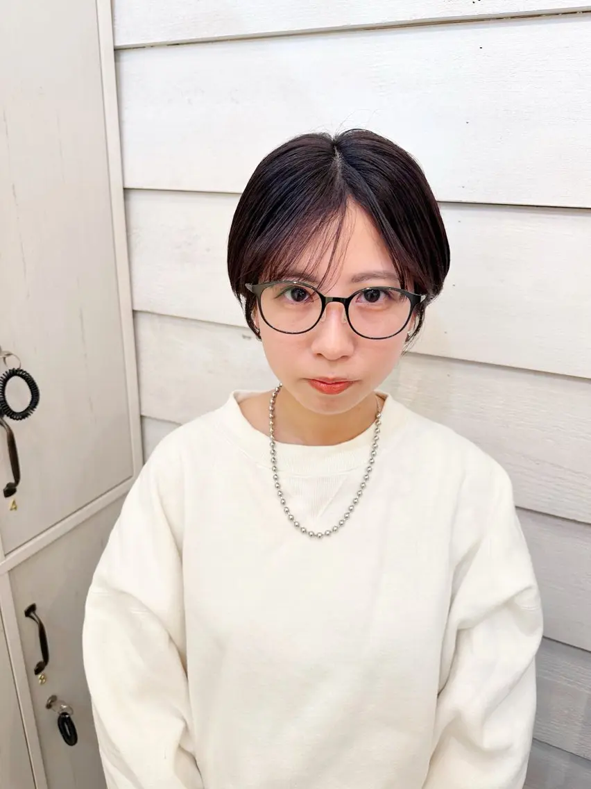 ショート カラー ショートボブ ハンサムショート ボブ くせ毛 ショートヘア カット ヘアカラー トリートメント 👑銀座ショート/ 絶壁補正/金子涼👑のヘアスタイル