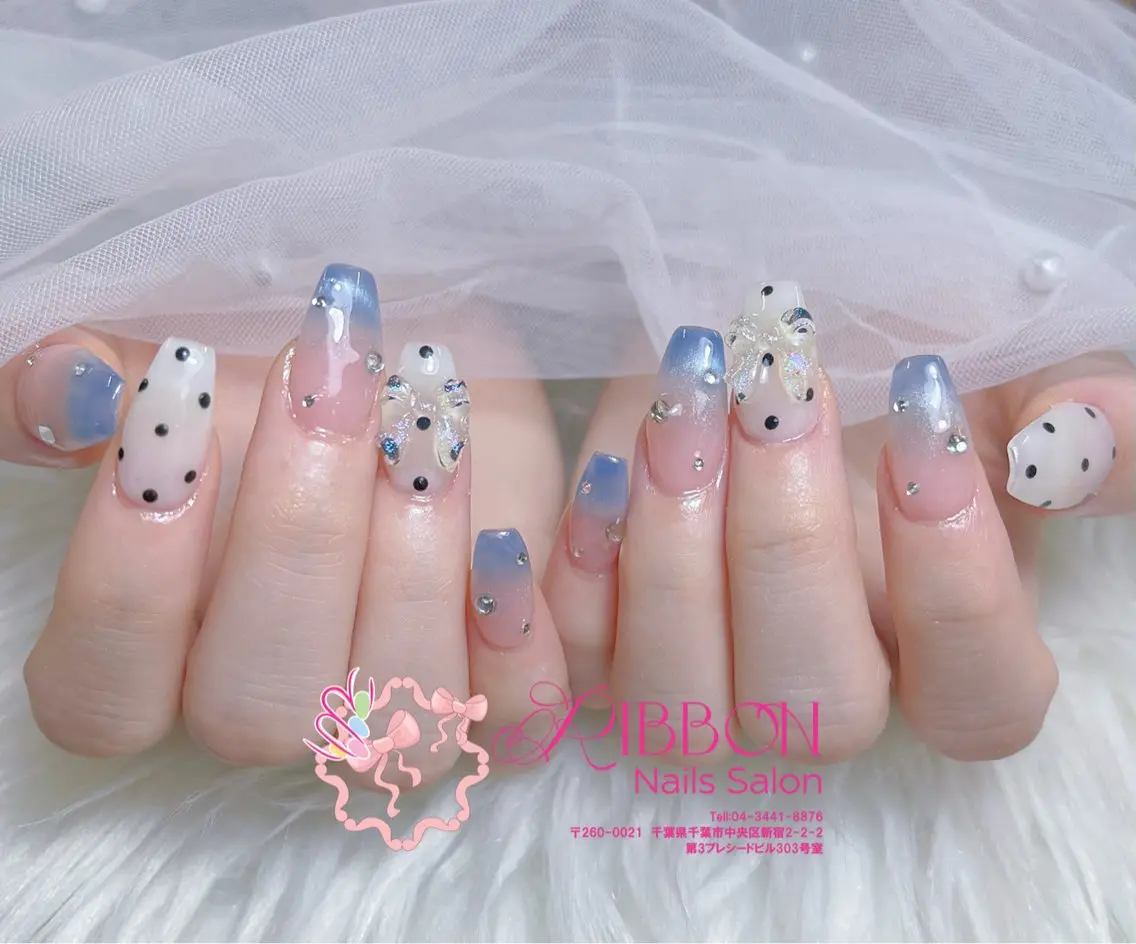 ネイル フットネイル フレンチネイル ジェルネイル マグネットネイル 持ち込み ハンドネイル Ribbonnail salonのネイルデザイン