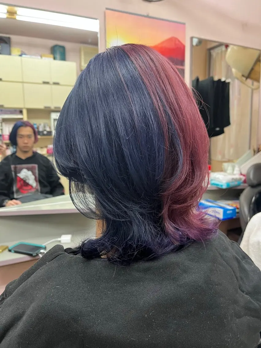 ミディアム カット ヘアカラー トリートメント 坂谷 BUCKS/縮毛矯正のヘアスタイル