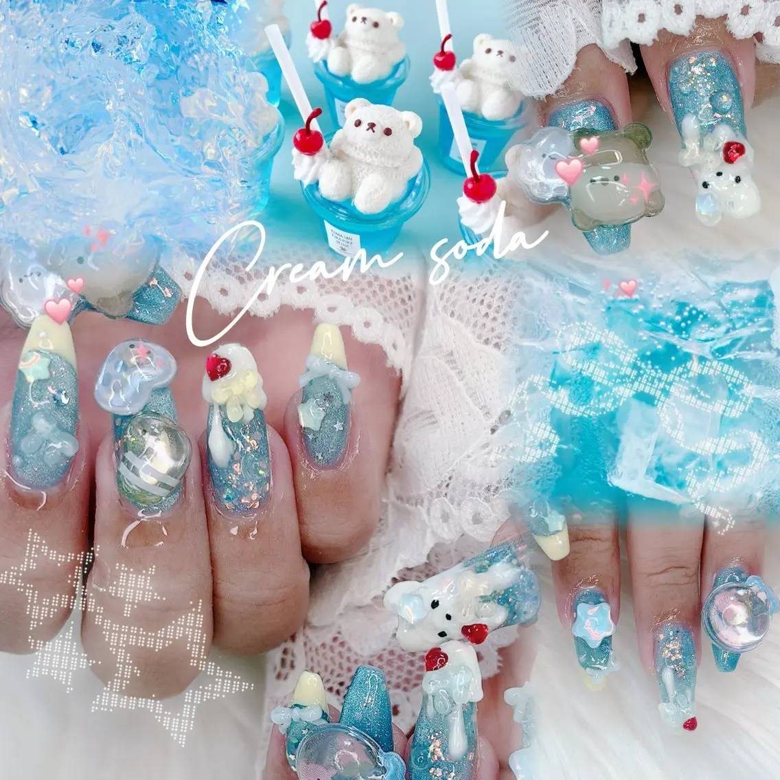 ネイル クリアネイル フレンチネイル ガーリー ロングネイル ハンドネイル mini nailのネイルデザイン