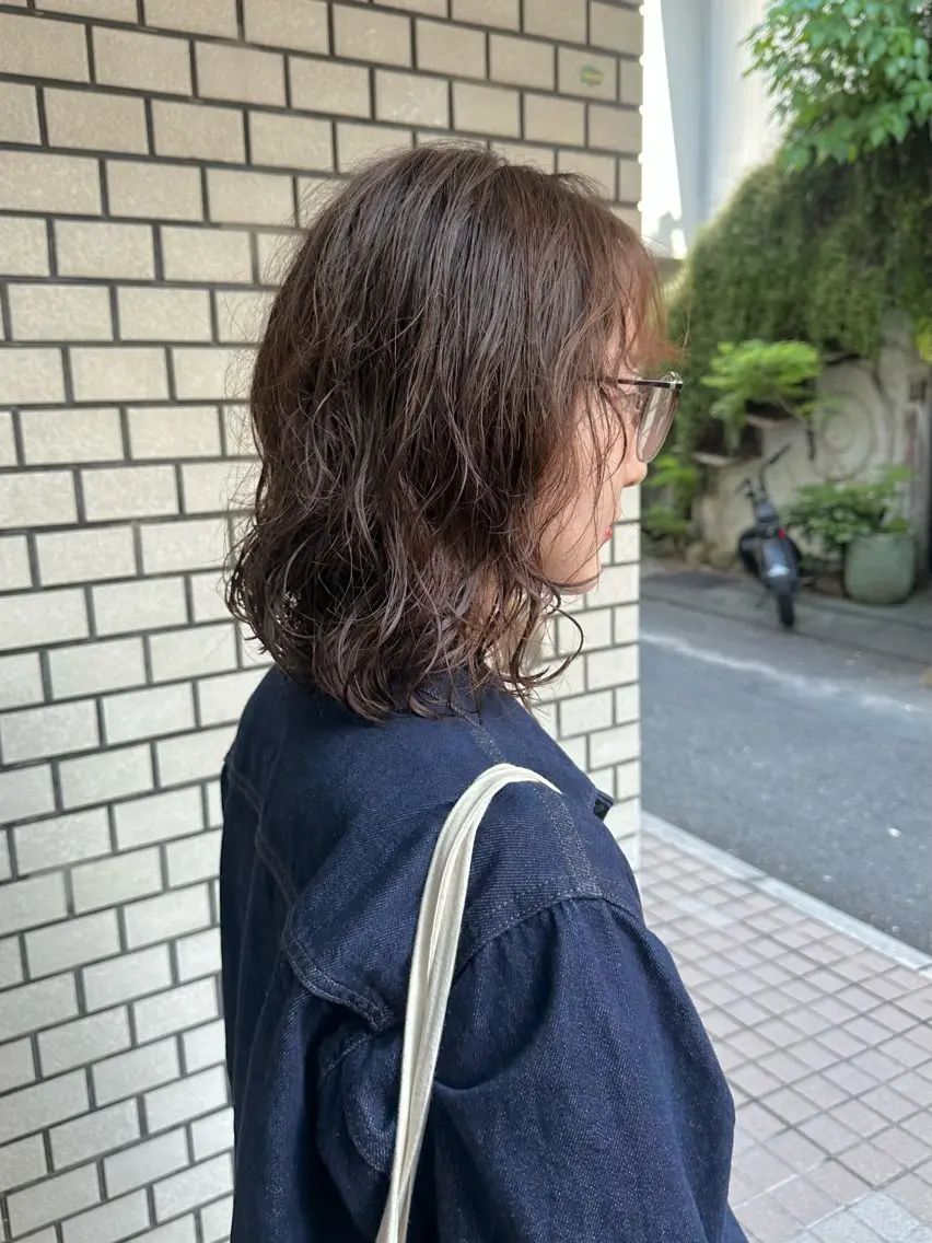 パーマ カット ヘアカラー トリートメント NAGISA髪質改善 &透明感カラー🪞のヘアスタイル