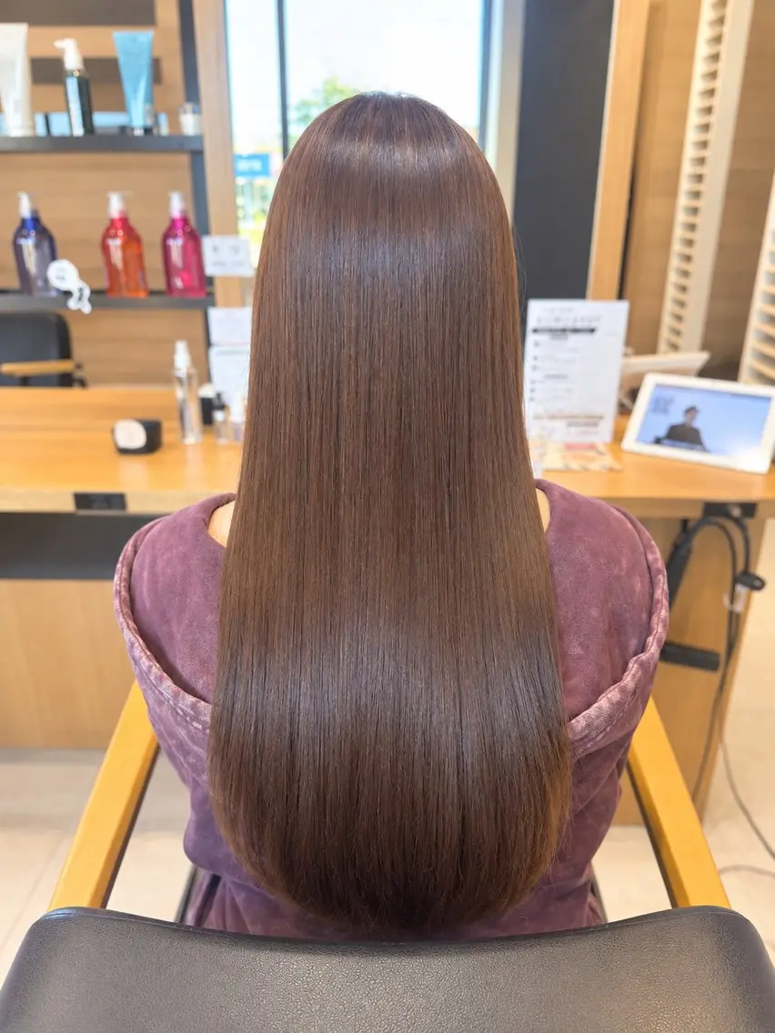 ロング 縮毛矯正 髙木 結麻のヘアスタイル
