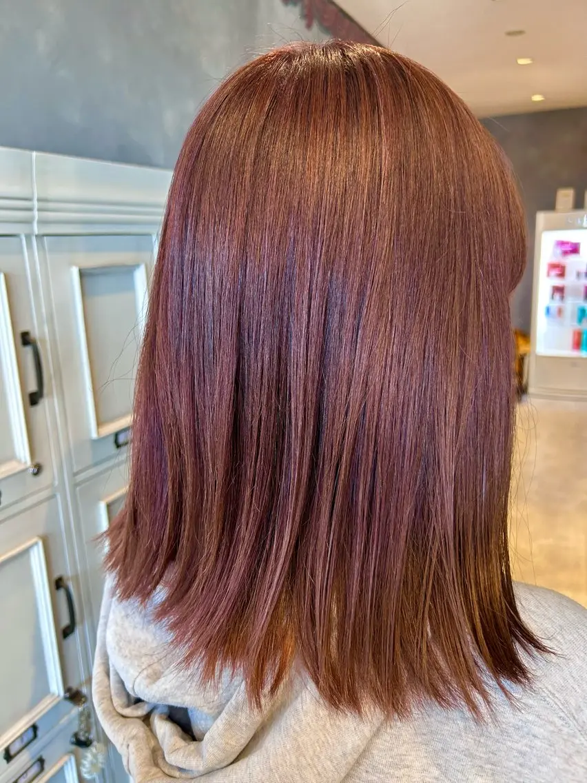 セミロング カラー ブラウンカラー ピンクカラー ピンクブラウン そら୨୧˖men's /デザインカラーのヘアスタイル