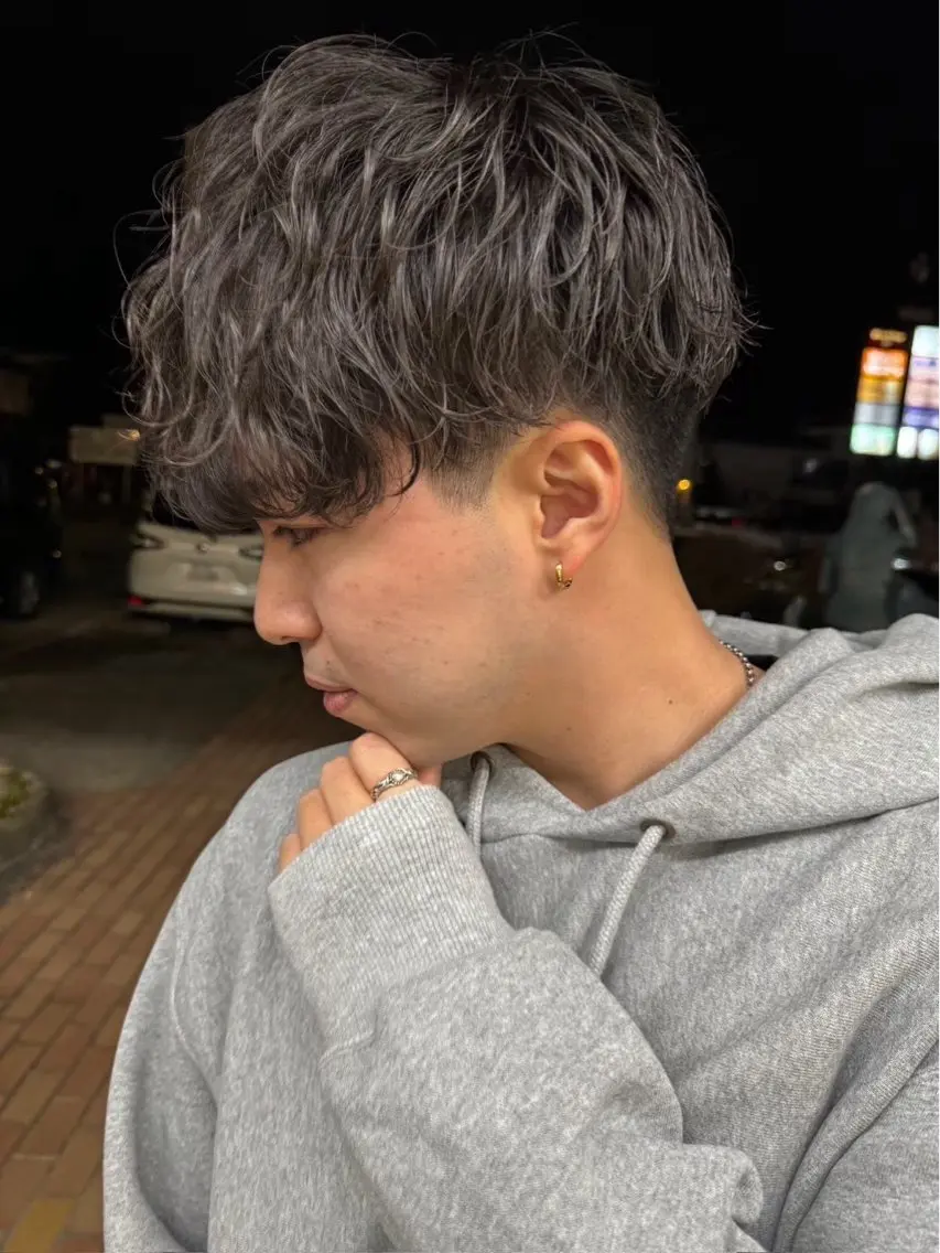 パーマ メンズ 古川 琉星のヘアスタイル
