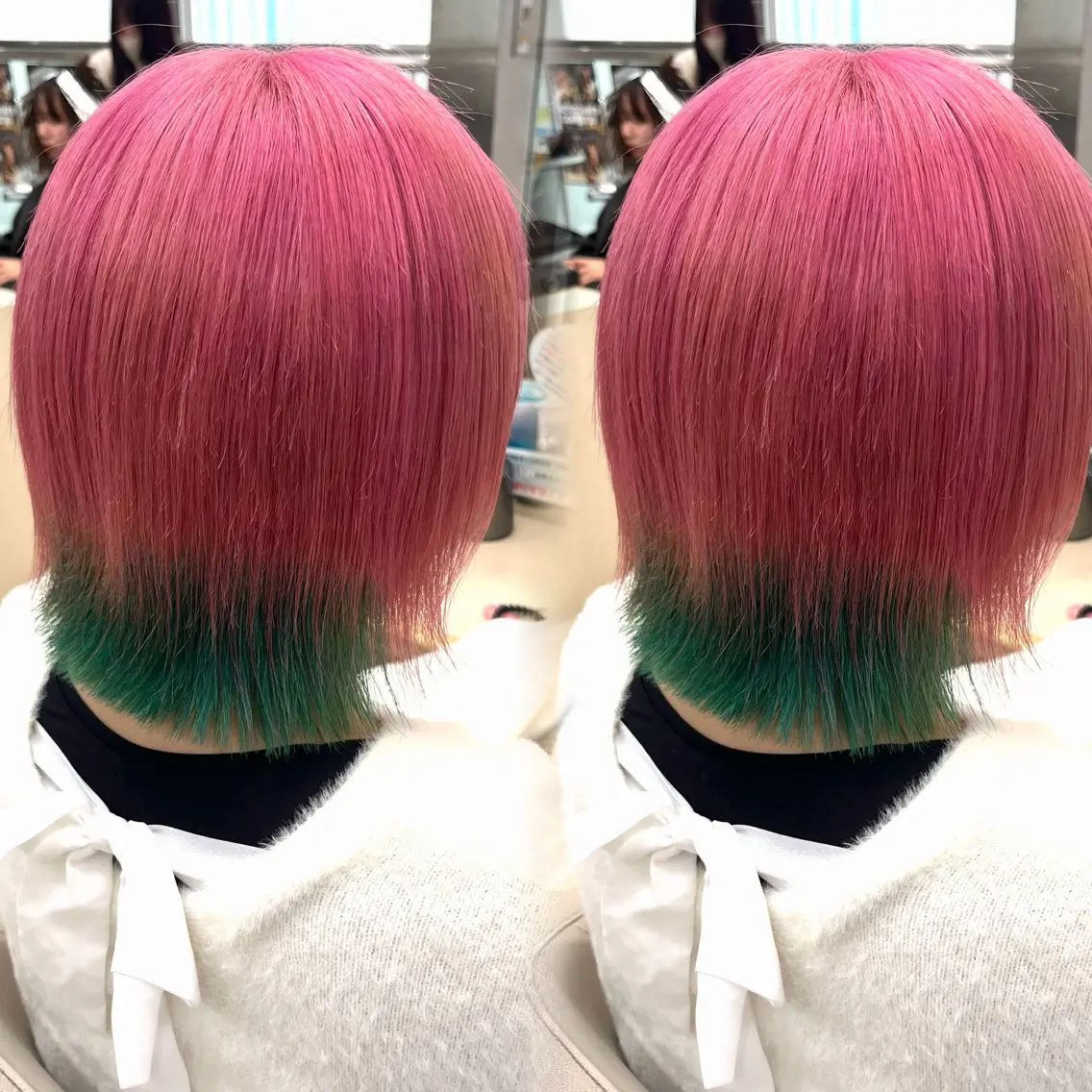 ショート カラー ヘアカラー トリートメント 暖色/ブリーチカラー 🎀 M i k uのヘアスタイル