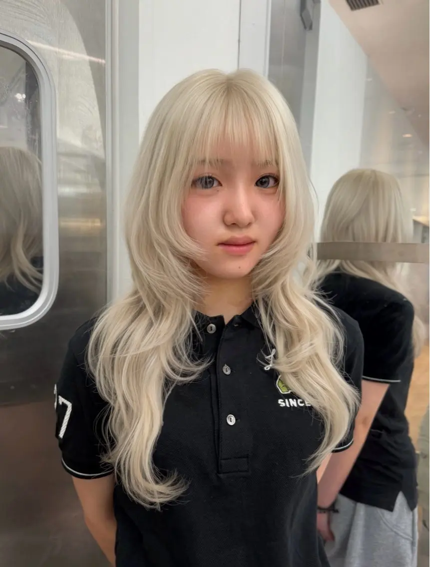 ロング ハッシュカット レイヤー/縮毛特化 渋谷 りむのヘアスタイル