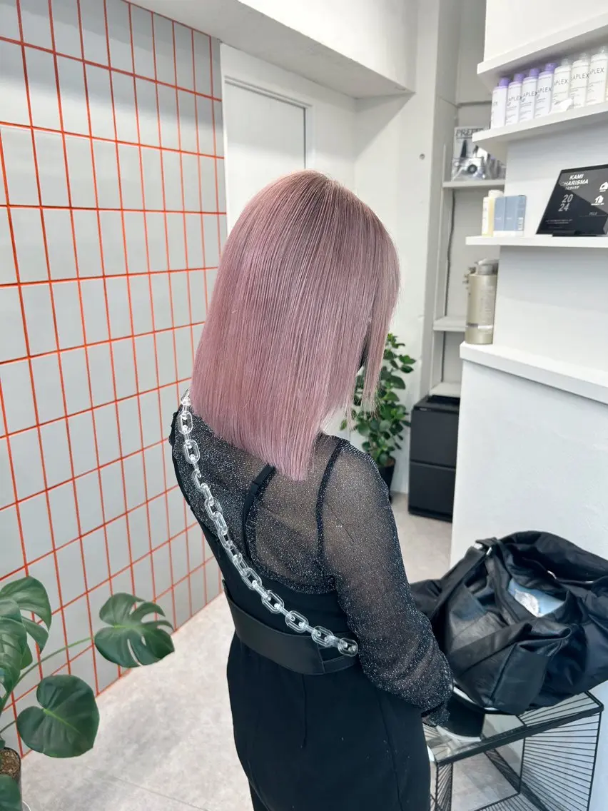 ‼️限定クーポン‼️🎀🪄(女性)ブリーチリタッチ➕オンカラー🎀🪄ケアブリーチ込🌙の写真