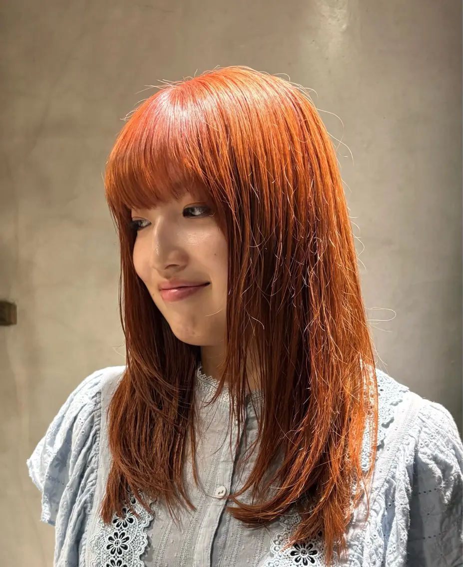 ロング ヘアカラー 佐々木 蓮のヘアスタイル