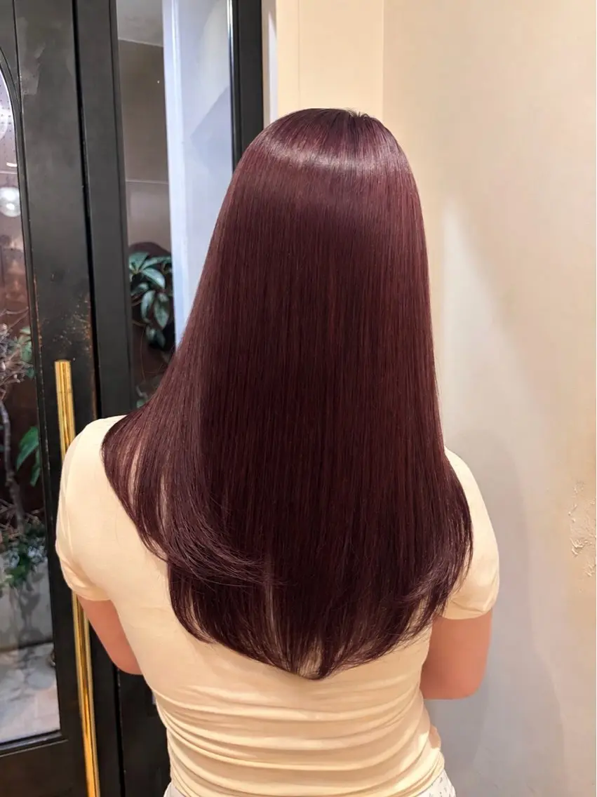 ロング カラー ラベンダーカラー ラベンダーピンク ピンクカラー ヘアカラー トリートメント るな/暖色、 ベージュカラー🎀のヘアスタイル