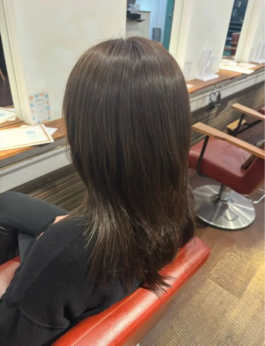セミロング カラー なかむら みかのヘアスタイル