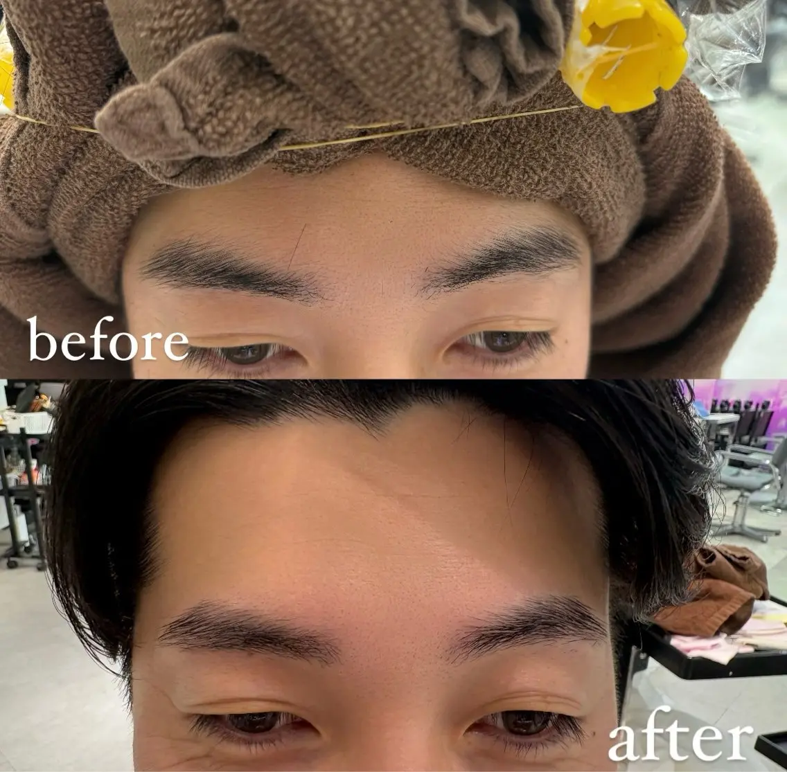 メンズ アイブロウ ‎しゅり🇰🇷 日韓MIXメンズヘアのヘアスタイル