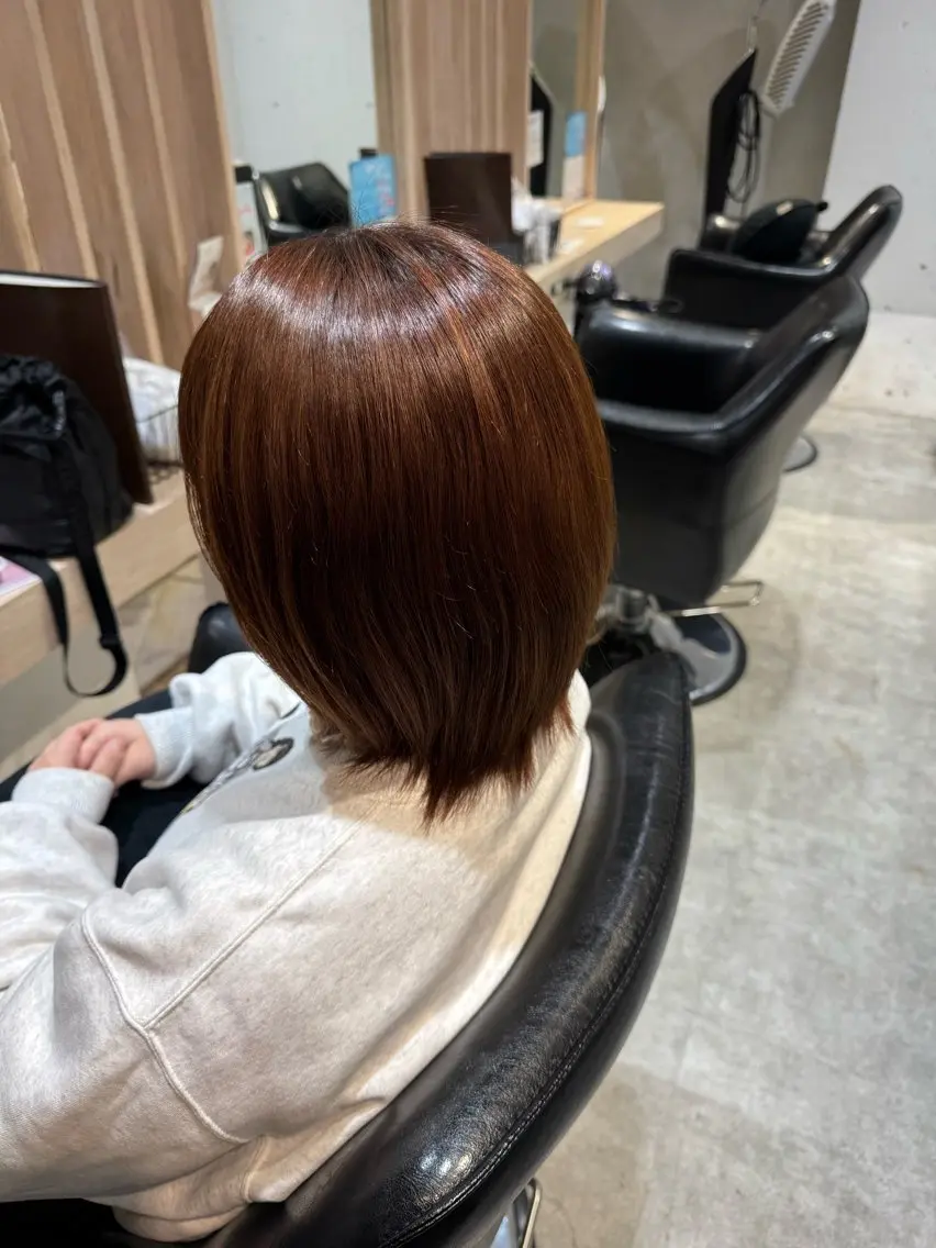 ショート 酸性ストレート AiRU hair RIRIKOのヘアスタイル
