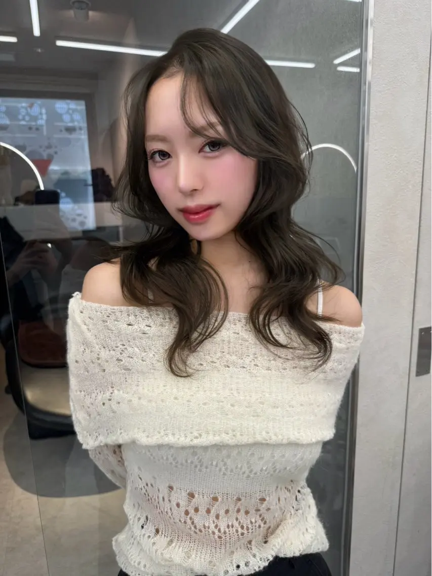 ミディアム ヘアカラー トリートメント mao 福岡美容師/韓国ヘアのヘアスタイル