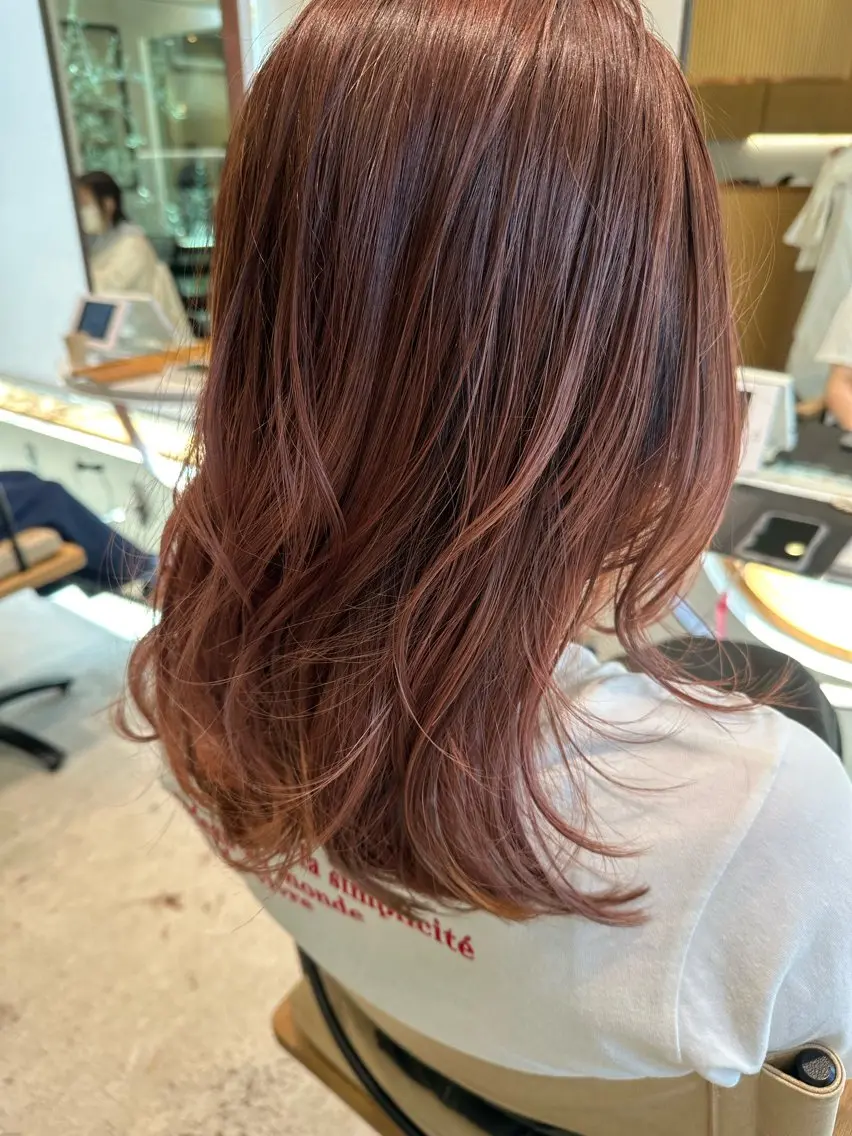 セミロング パーマ ramphy 柴原 夢奈のヘアスタイル