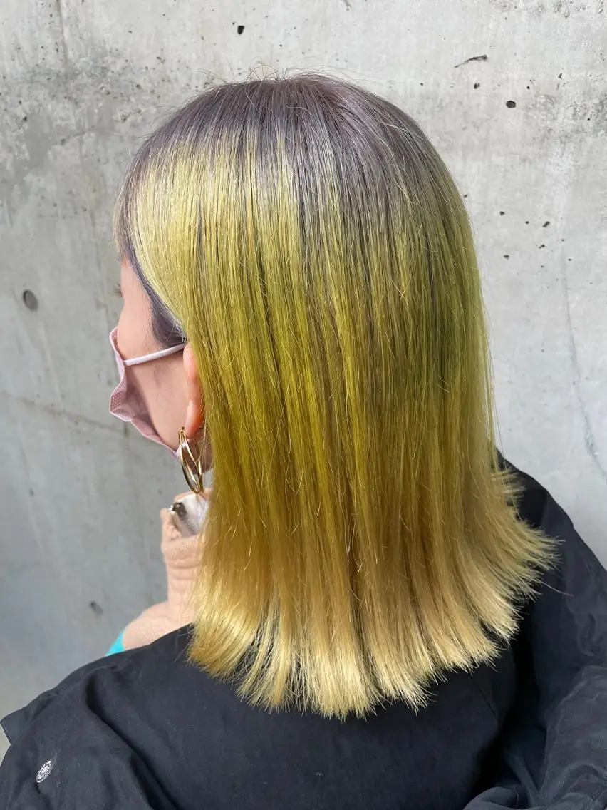 ミディアム カラー カット ヘアカラー トリートメント 花木 志穂のヘアスタイル