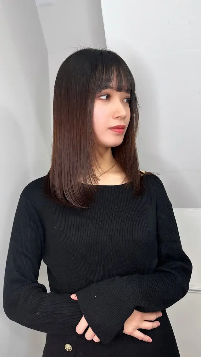 ミディアム カット トリートメント 心斎橋 韓国レイヤ ー指名No.1renのヘアスタイル