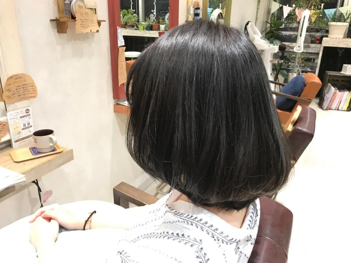 ショート カラー 黒髪 グレーブラック メンズ指名多数!! 田島史也のヘアスタイル