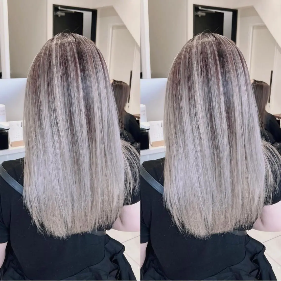 ロング カラー ブリーチ ケアブリーチ ハイライトカラー インナーカラー ハイライト ヘアカラー 福西 洋斗のヘアスタイル