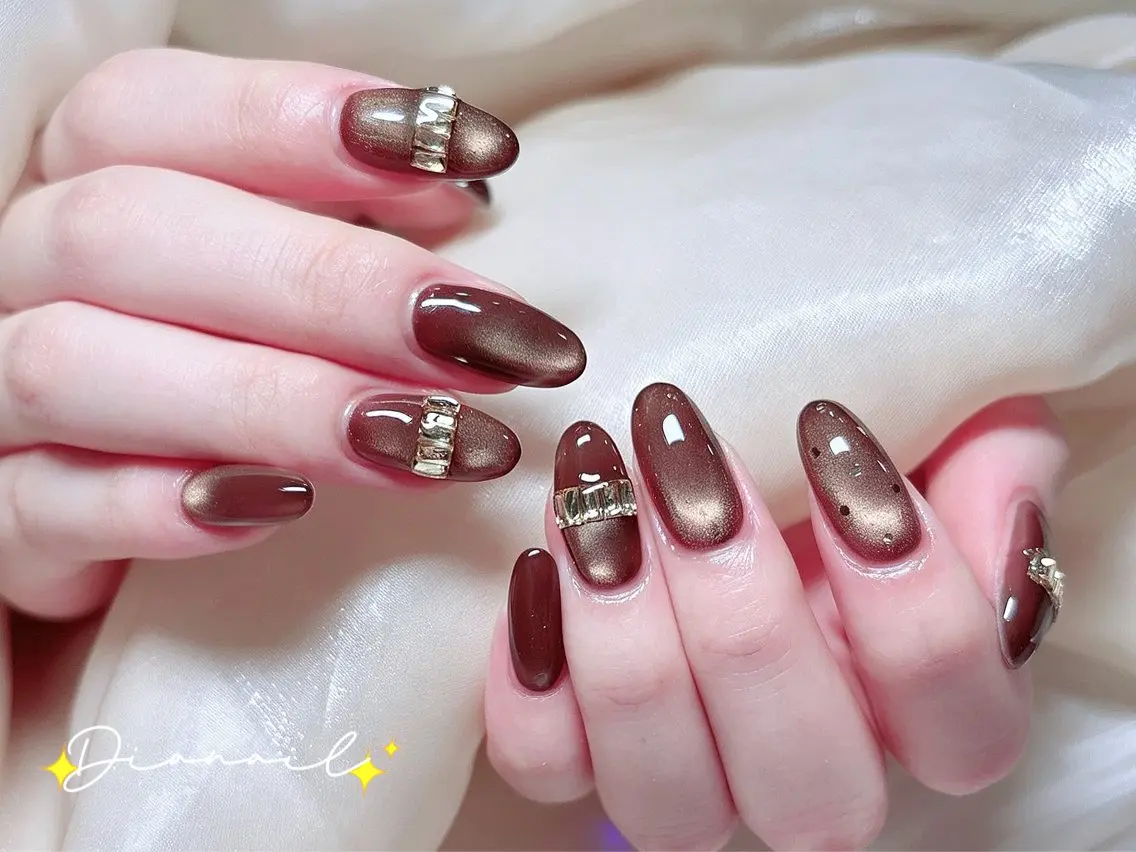 ネイル フットネイル 韓国ネイル レース マグネットネイル ニュアンスネイル ハンドネイル Dia nail サロンのネイルデザイン