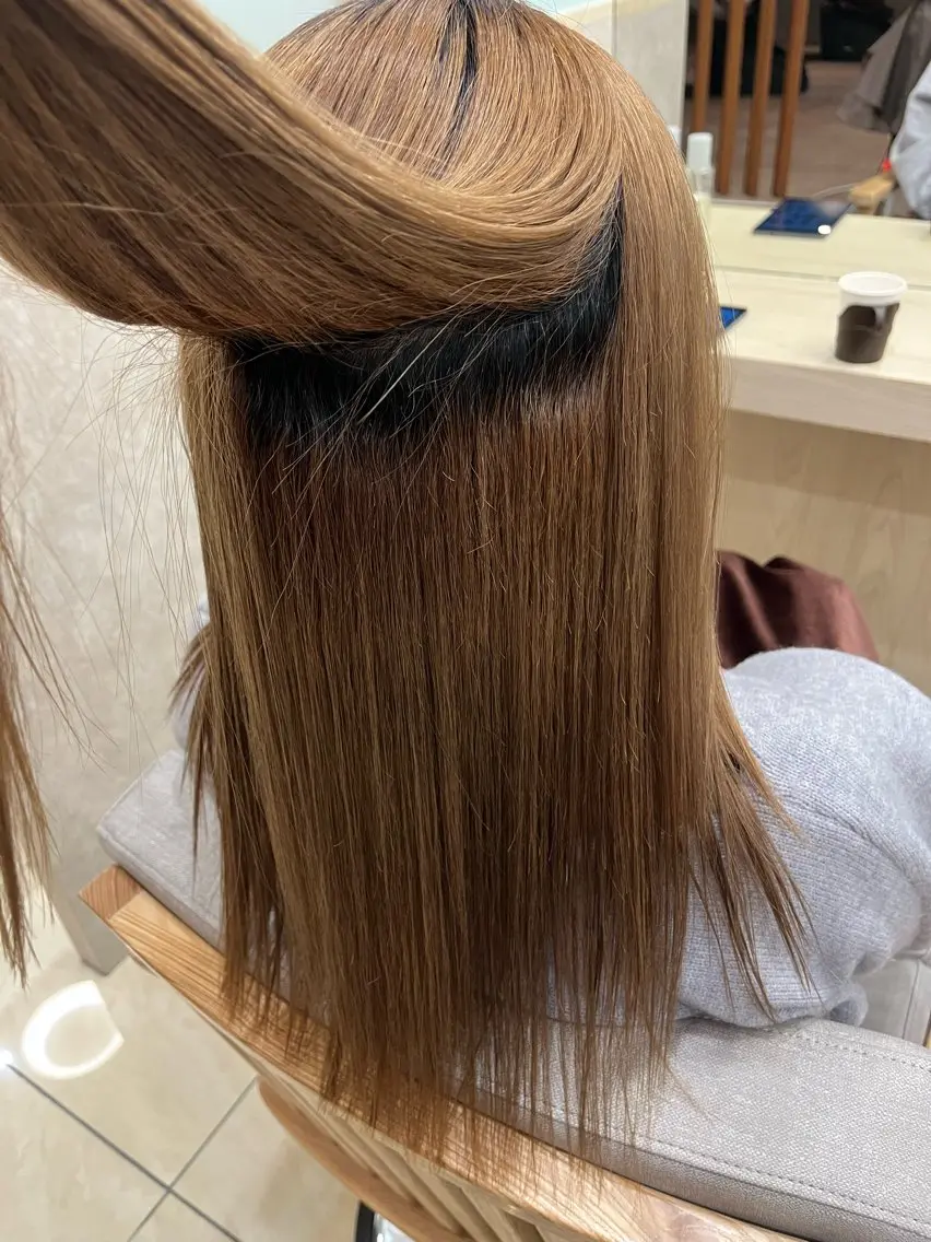 縮毛矯正 透明感カラー/ツヤ髪 漆谷妃茉莉🌷のヘアスタイル